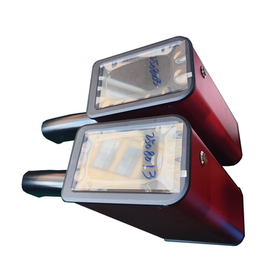 Geelgrijze retroreflectiemeter met 6V DC voeding, 4 AA batterijen en 999 testgegevens