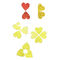 Pvc-de Stickers Rood Geel Wit van het HUISDIEREN Acryl Weerspiegelend Overdrukplaatje