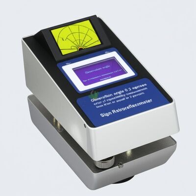 Waarnemingshoek 0,2 graden Teken Retroreflectometer fout van herhaalbaarheid meting minder dan of gelijk aan 2 procent Engels